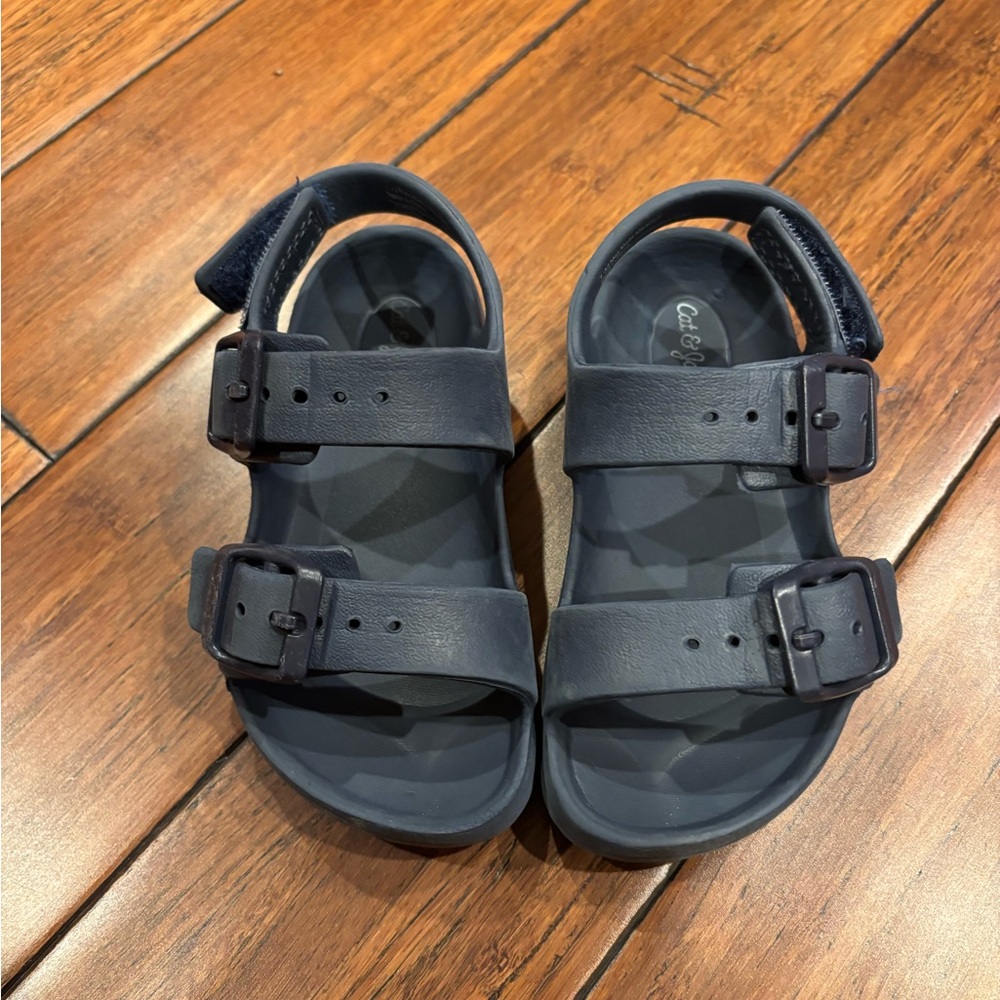 Target Blue Sandals Chunky Cushioned Footbed